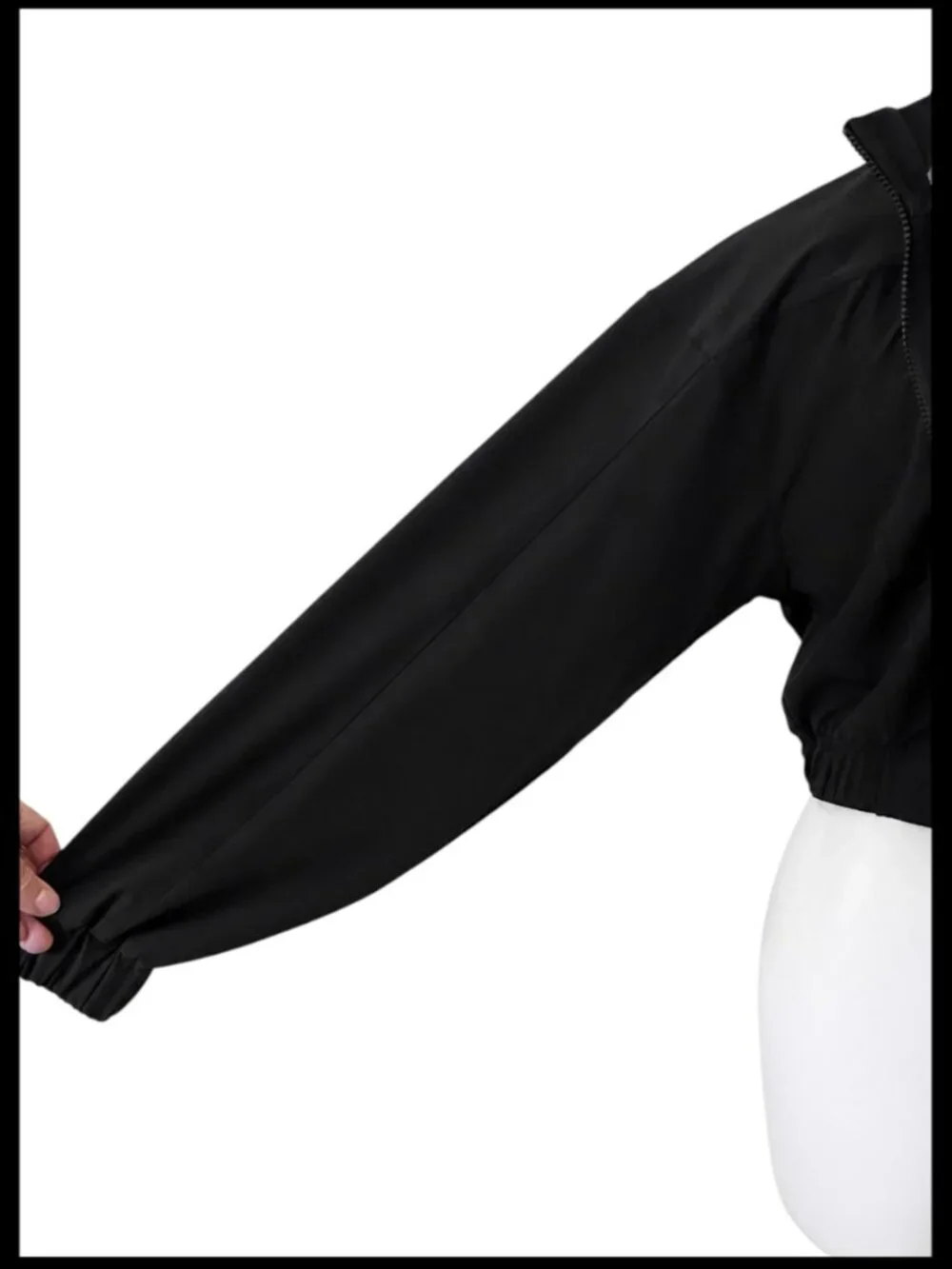 Alo Yoga Clubhouse Cropped Jacket Black Mesh Lined XS